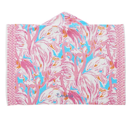 Lilly Pulitzer Pink Colony Baby Beach Hooded Towel | Pottery Barn Kids