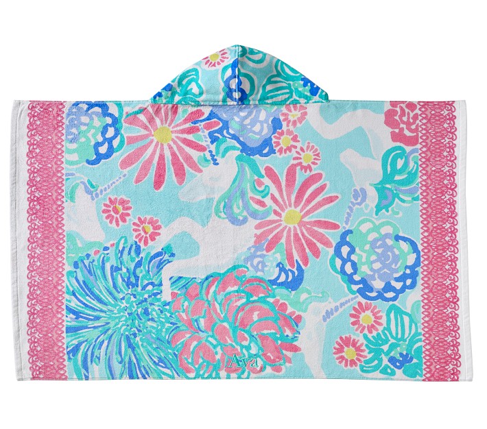 Lilly Pulitzer Unicorns In Bloom Kid Beach Hooded Towel | Pottery Barn Kids