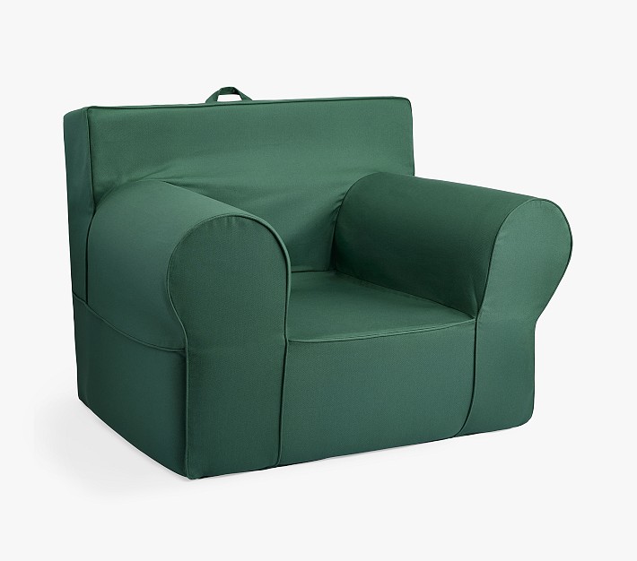 Oversized Anywhere Chair Forest Green Twill Pottery Barn Kids