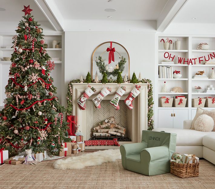 Whimsical Christmas decorations: jumbo ornaments