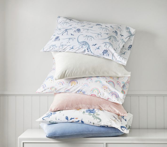 Rainbow Cloud Organic Toddler Sheet Set & Pillowcase Pottery Barn Kids