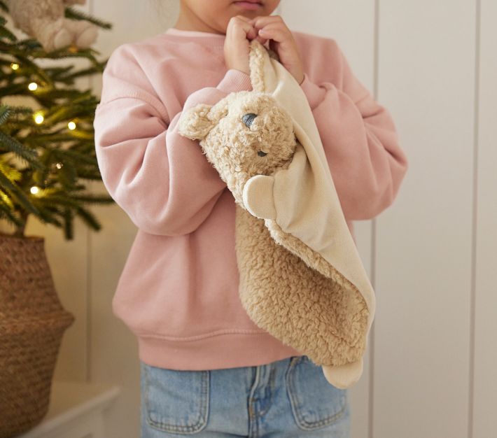 St. Jude Teddy Bear Intarsia Baby Blanket & Thumbie Gift Set Pottery Barn Kids