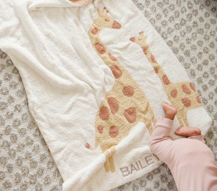 Fuzzy Giraffe Baby Blanket Pottery Barn Kids