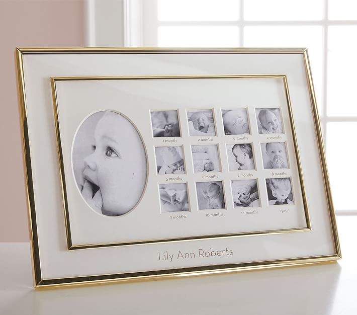 Polished Gold First Year Frame | Baby Keepsake | Pottery Barn Kids