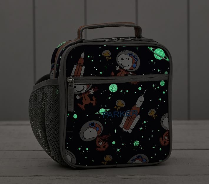 Mackenzie NASA Snoopy Glow-in-the-Dark Kids Lunch Box | Pottery Barn Kids