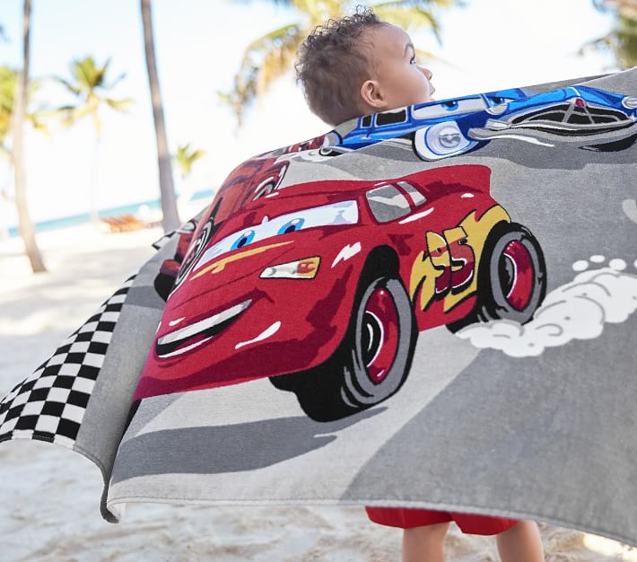 Lightning mcqueen hooded discount towel