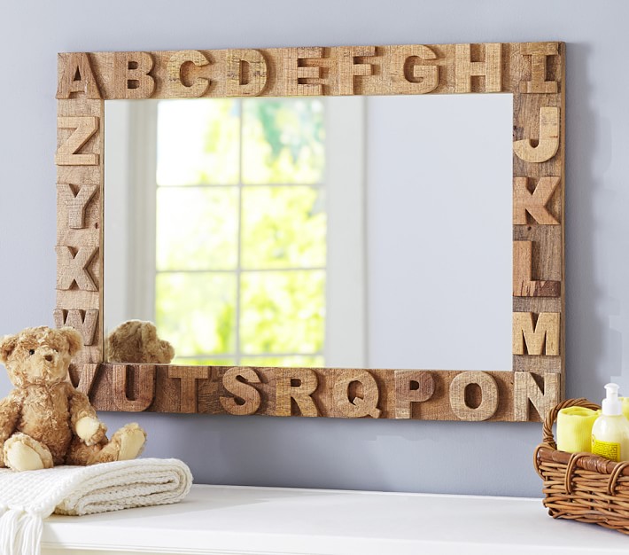 Mirror design of wood for rooms of child