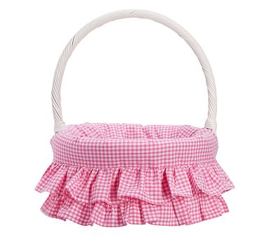 Pink Gingham Ruffle Easter Basket | Pottery Barn Kids