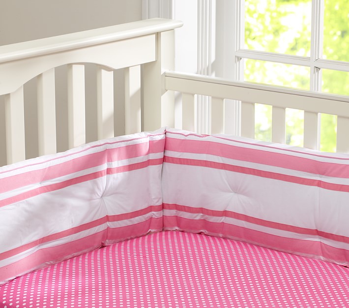 Bright Pink Mini Dot Crib Sheets Pottery Barn Kids