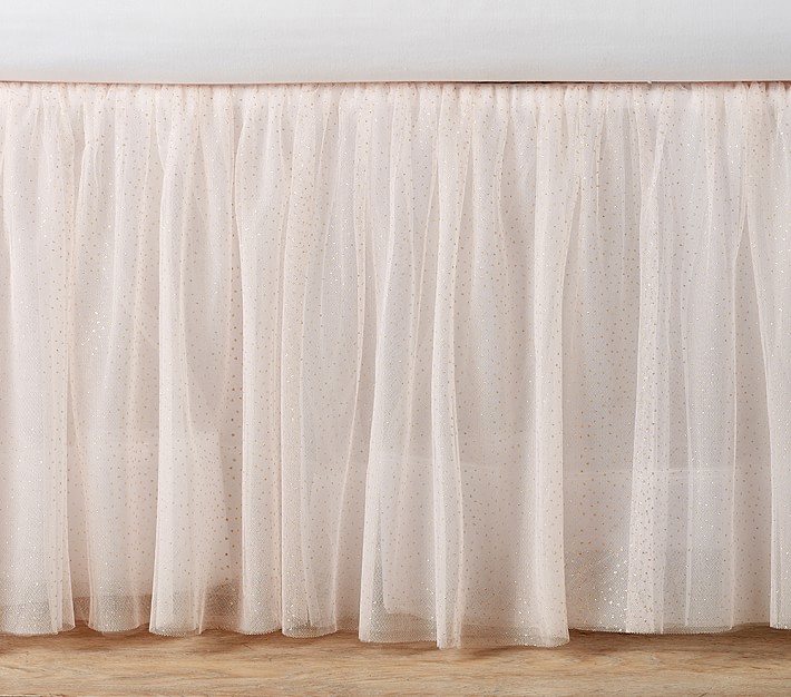 Tulle bed skirt on sale queen