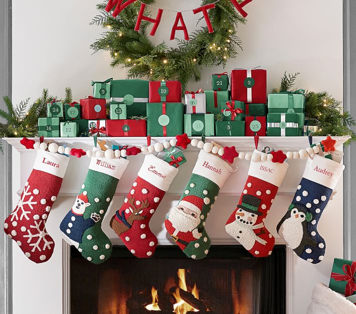 Polar Bear Hook And Loop Christmas Stocking Pottery Barn Kids