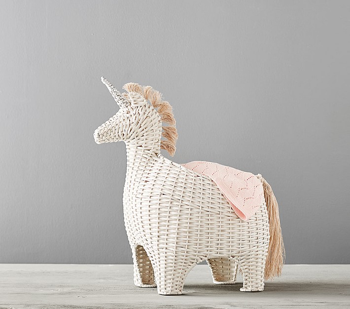 Organic Unicorn Baby Gift Basket, Personalize Name, Girl Baby