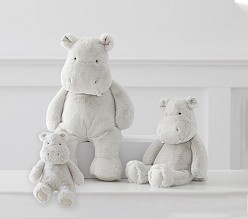 Gray Hippo Nursery Plush