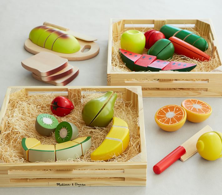 Pretend Cut Fruits Vegetables Kitchen Toy Kids Child Stocking Stuffers  Christmas