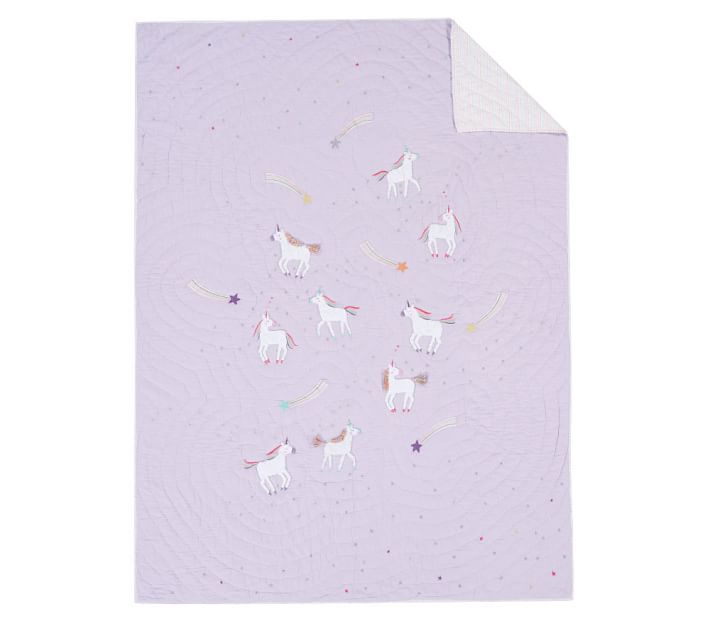 Rainbow Unicorn Kids' Comforter Set Pottery Barn Kids