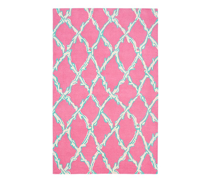 Lilly Pulitzer Deep Dive Trellis Rug Patterned Rugs Pottery Barn Kids
