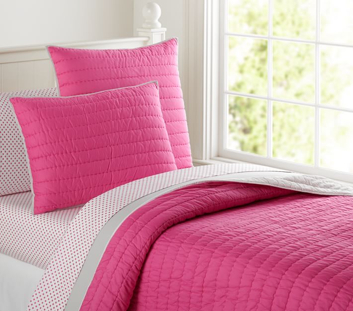 Girls Branson Reversible Kids' Comforter Set | Pottery Barn Kids