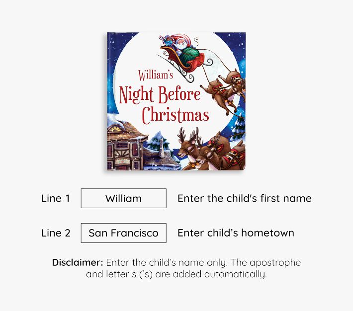 My Night Before Christmas Personalized Story Book