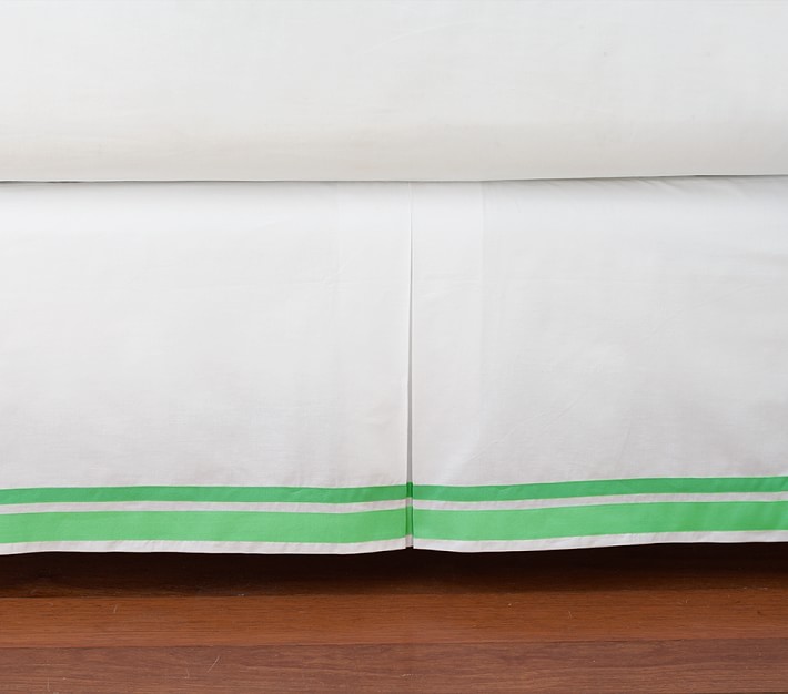Bright Green Harper Crib Skirt Pottery Barn Kids