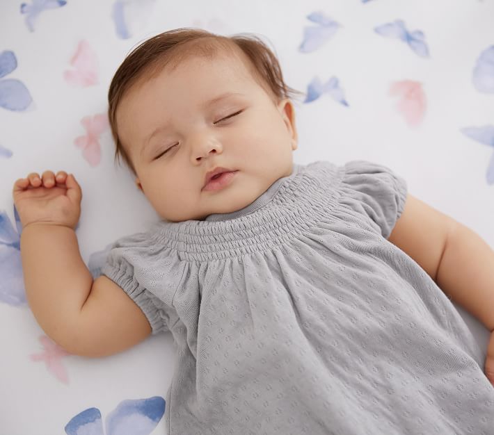 Sateen Picture Perfect Butterfly Crib Sheets Pottery Barn Kids