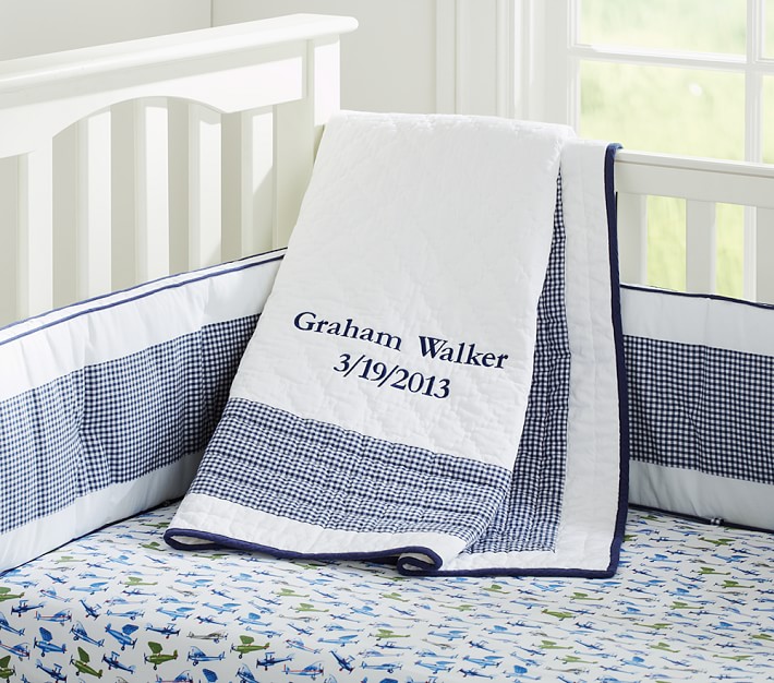 Gingham crib outlet sheet