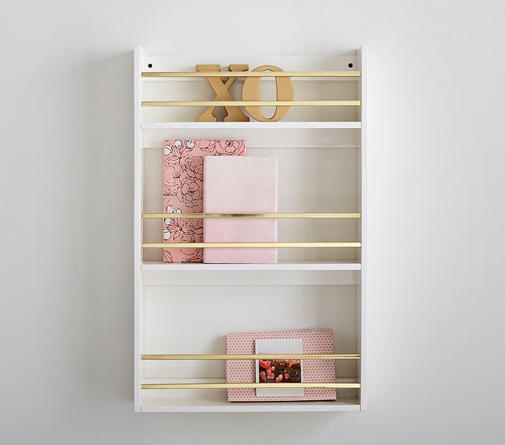 Gold Polished Kids Book Shelf Pottery Barn Kids
