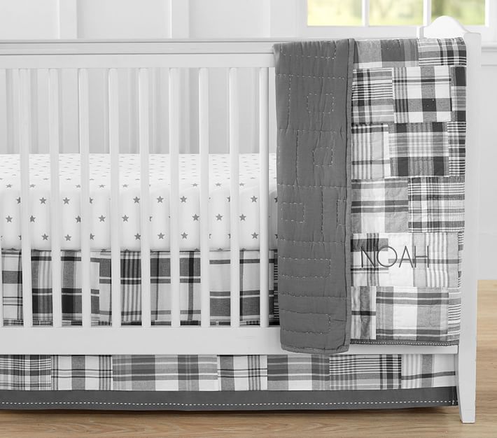 Grey Madras Baby Bedding Crib Bedding Pottery Barn Kids