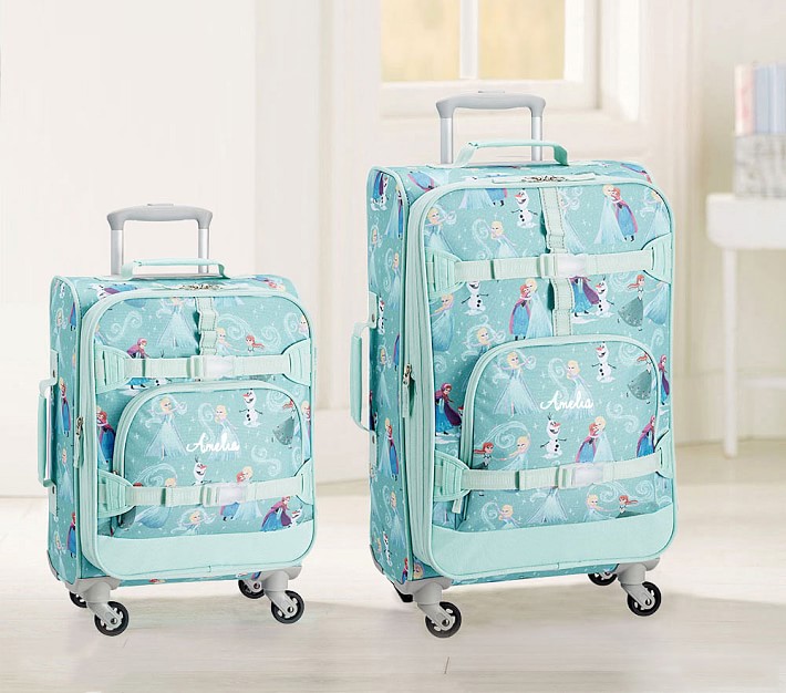 Mackenzie Aqua Disney Frozen Kids Luggage | Pottery Barn Kids