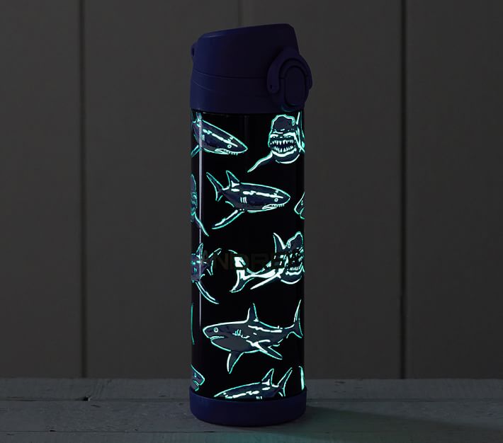 Mackenzie Navy Shark Camo Kids Water Bottles & Thermos