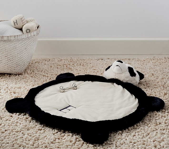 Baby Play Mat - Black & White Puppy