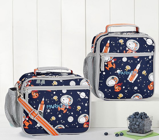 Mackenzie NASA Snoopy Glow-in-the-Dark Kids Lunch Box | Pottery Barn Kids