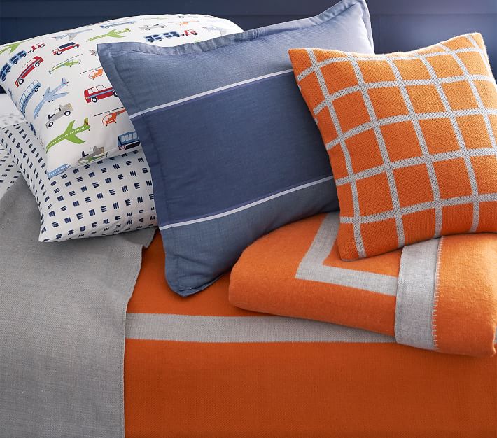 Yarn Dyed Wide Stripe Kids' Duvet Cover Pottery Barn Kids