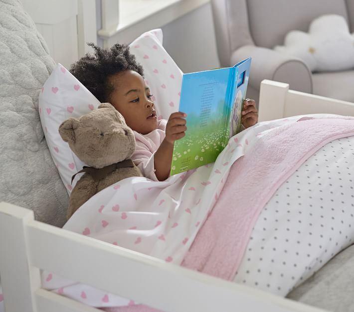 Organic Pin Dot Toddler Duvet Cover Toddler Bedding Pottery Barn Kids