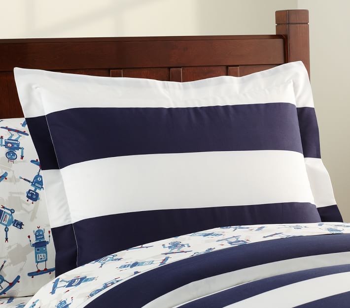 Pottery barn rugby outlet stripe quilt