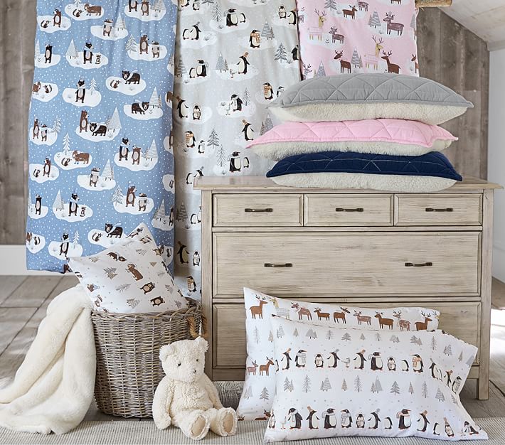 Winter Penguin Kids Sheet Set Pottery Barn Kids