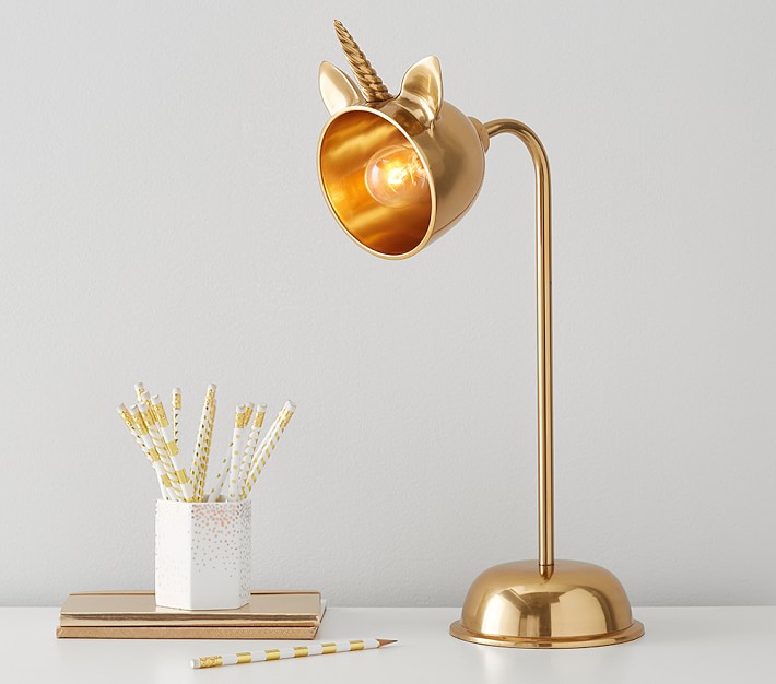 Gold on sale unicorn lamp