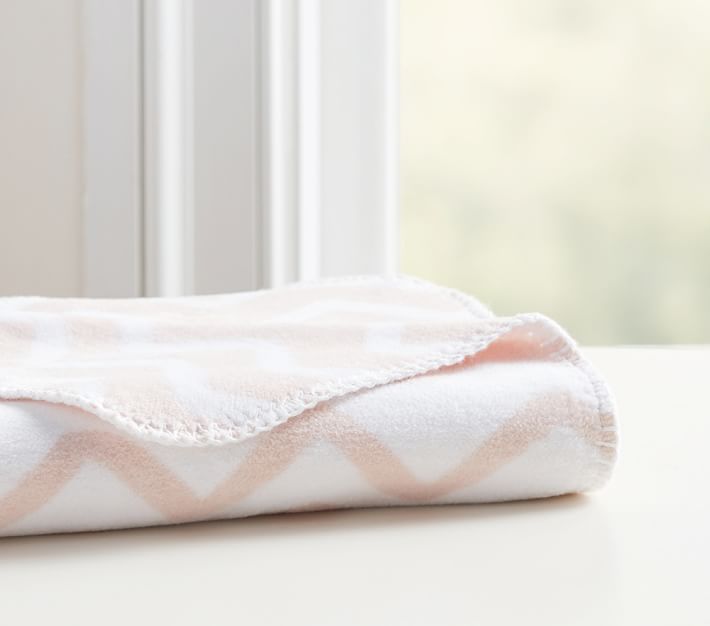 Fuzzy Chevron Baby Blanket Pottery Barn Kids