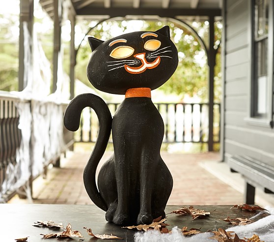 Jumbo Black Cat Luminary | Halloween Decorations | Pottery Barn Kids