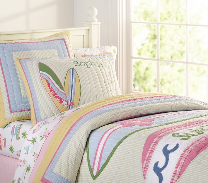 Surfer girl bedding sale