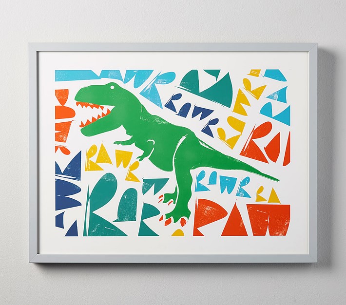 T-Rex RAWR! Wall Art | Pottery Barn Kids