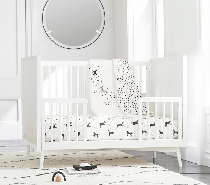 west elm x pbk MidCentury Toddler Bed & Conversion Kit Pottery Barn Kids