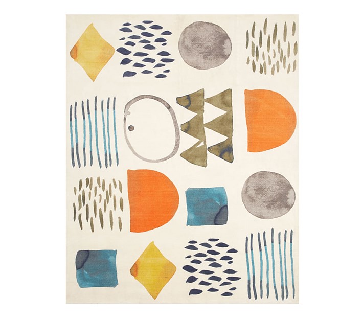 west elm x pbk Watercolor Exploration Modern Kids Rug Pottery Barn Kids