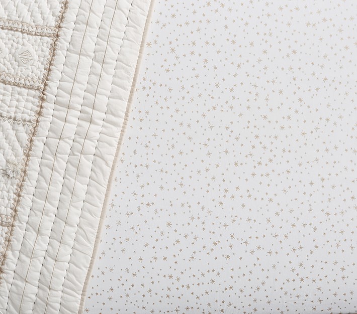 Metallic Star Crib Sheets Pottery Barn Kids