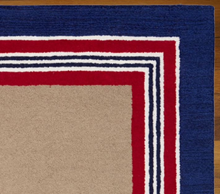 Tailored Striped Rug Navy & Red Patterned Rugs Pottery Barn Kids