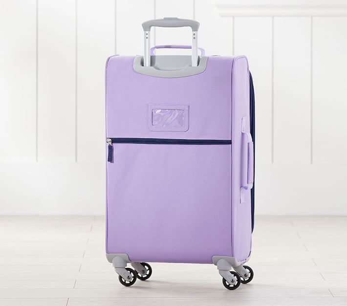 Fairfax Green & Navy Stripe Spinner Kids Luggage Pottery Barn Kids