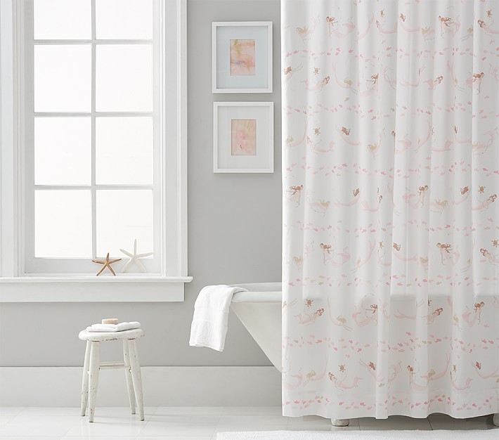 Mermaid Kids Shower Curtain Pottery Barn Kids