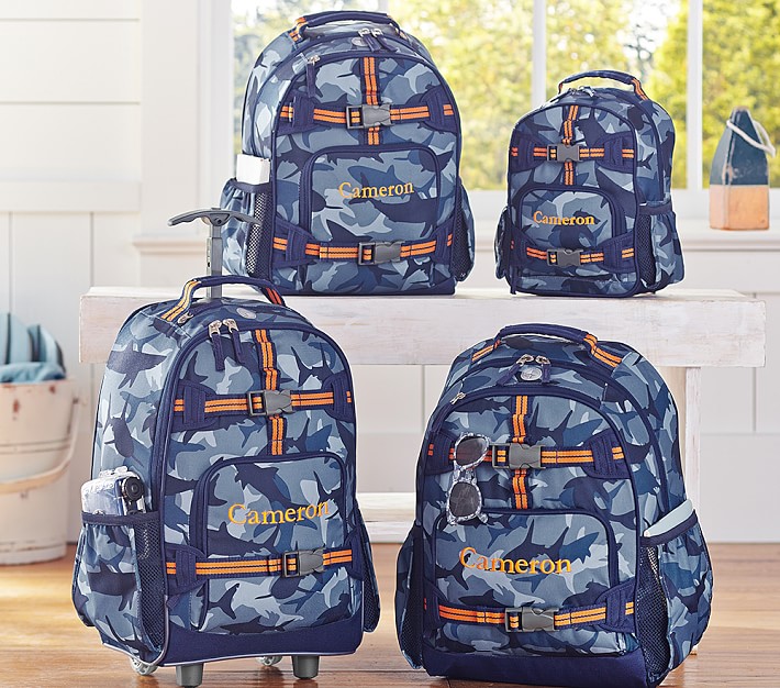 Navy Shark Camo Boys Backpacks Pottery Barn Kids