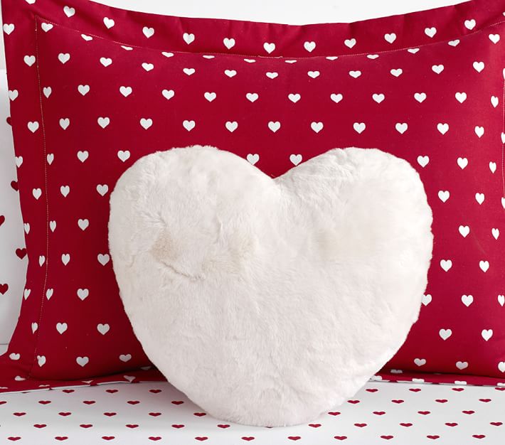 Fur Heart Decorative Kids' Pillow Pottery Barn Kids