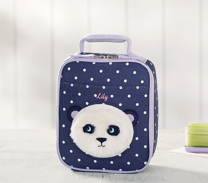 Panda Insulated Lunch Bag for Girls Cute Animal Print Lunch Box