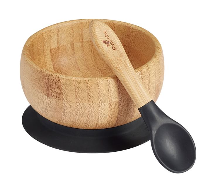 Bamboo Baby Bowl with Suction & Spoon